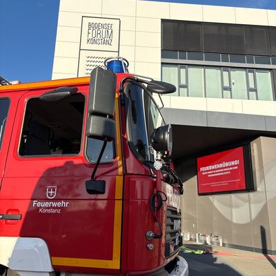 FW Konstanz: Grenzüberschreitende Übung am Bodenseeforum