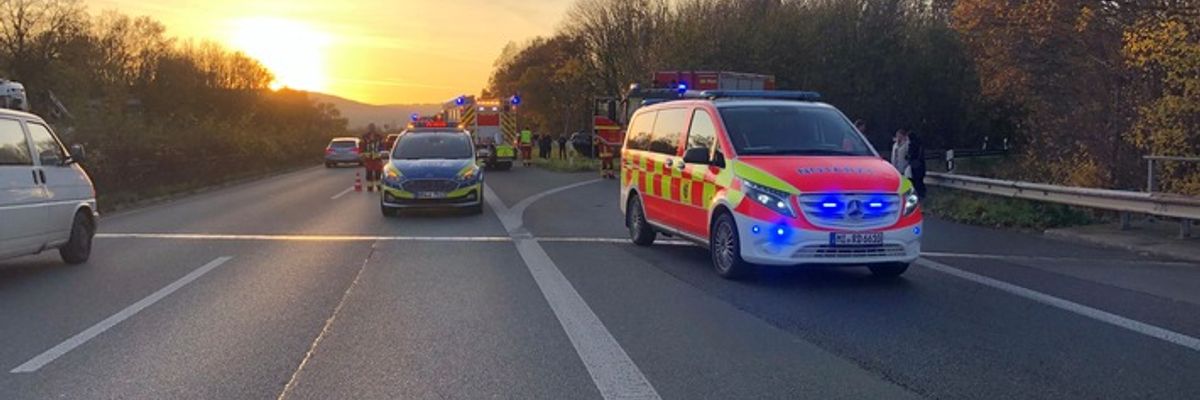 FW Minden: Verkehrsunfall auf B65