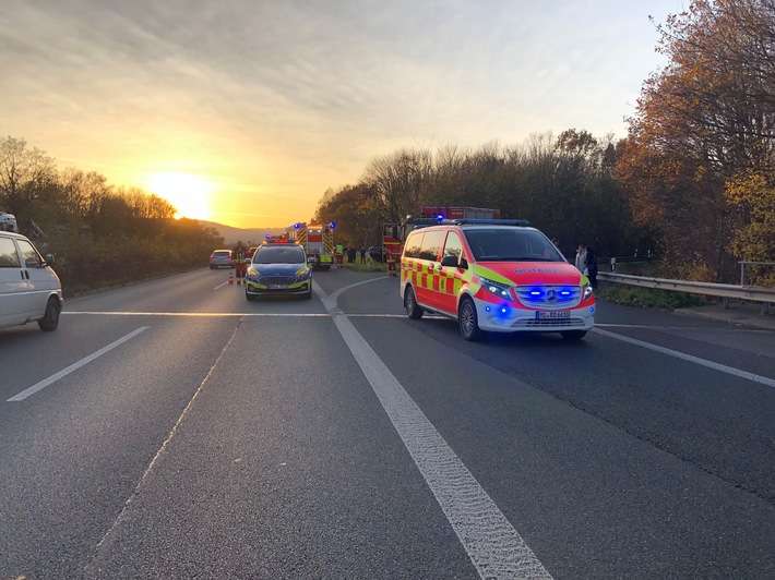 FW Minden: Verkehrsunfall auf B65
