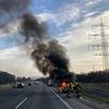 FW-OB: PKW-Brand auf der A42 sorgt für Verkehrsbehinderungen