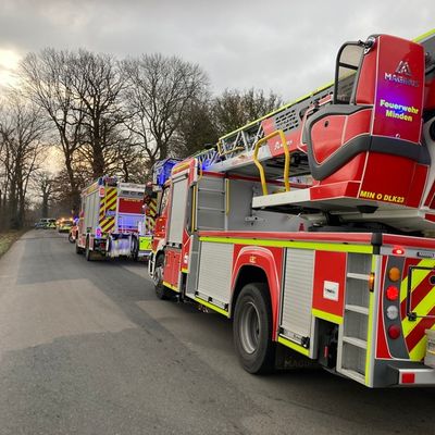 FW Minden: FW Minden: Schwerer Verkehrsunfall in Minderheide