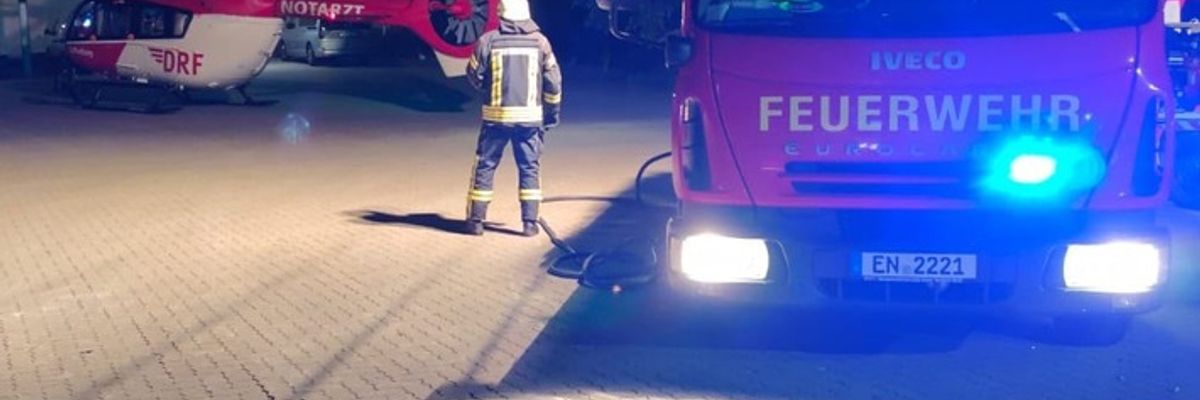 FW-EN: Landeplatzsicherung Rettungshubschrauber