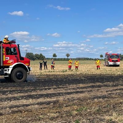 FW Lehrte: Feuerwehr Ahlten löscht Flächenbrand