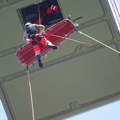 KFV-CW: Medizinischer Notfall in 170 Metern Höhe / Rettung an Windkraftanlage