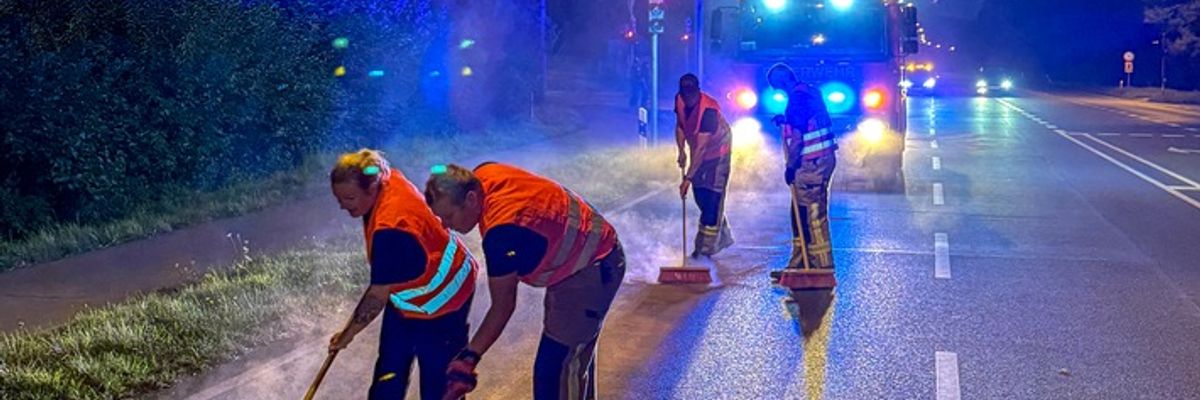 FW-DT: Ölspur auf dem Nordring