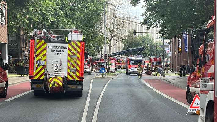 FW-HB: Großbrand in der Bremer Innenstadt