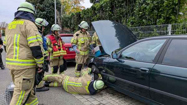 FW-KLE: Feuerwehr befreit Katze aus Motorraum