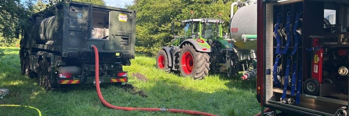 FW-ROW: Schwellbrand auf Truppenübungsplatz - Feuerwehren verhindern Ausbreitung