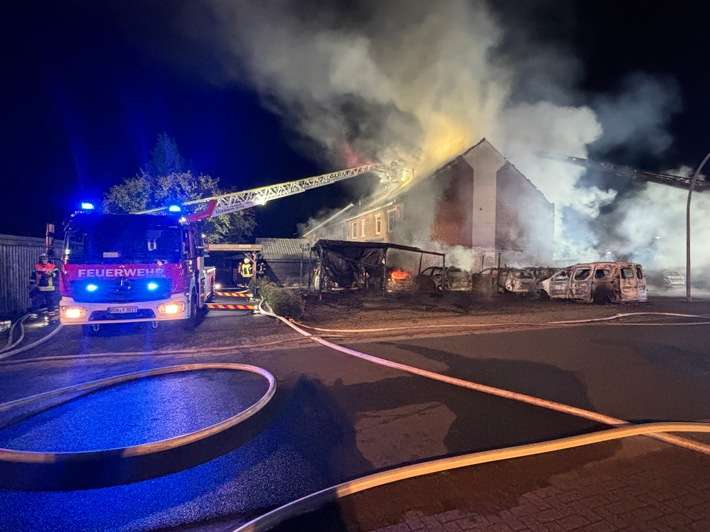 FW-ROW: Großbrand in Zeven: Über 200 Kräfte im Einsatz
