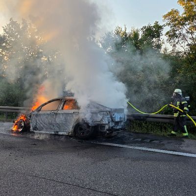 FW-Radolfzell: PKW-Brand auf der B33