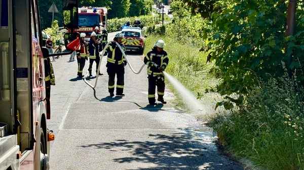 FFW Schwalmtal: Kleinbrand eines Grünstreifens in Amern
