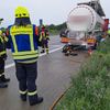 FW-ROW: Heißgelaufene Lkw-Bremse sorgt für Feuerwehreinsatz auf der A1