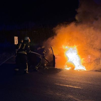 FFW Bergen: PKW Brand