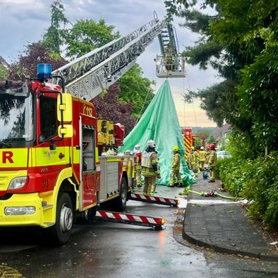 FW Ratingen: Dachstuhlbrand in Ratingen-Süd