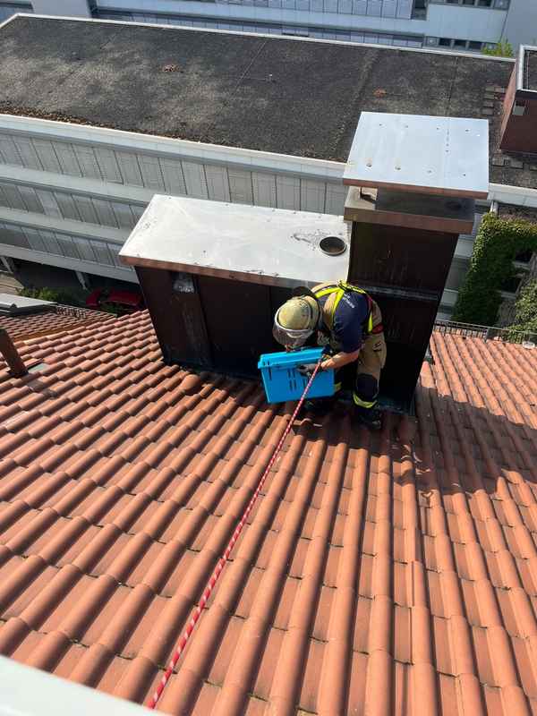 FW Stuttgart: Feuerwehr rettet vier Turmfalken aus aufgeheizter Blechverkleidung
