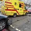 FW Dresden: Verkehrsunfall zwischen einem PKW und einem Rettungswagen