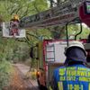 FW-AUR: Gefahrenstelle über Drehleiter entfernt