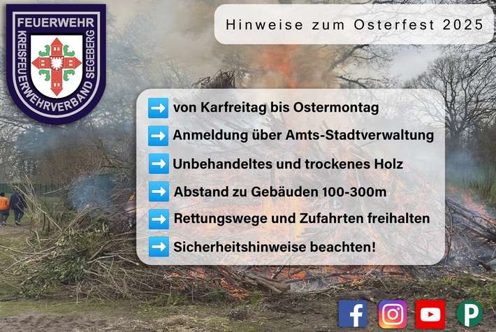 FW-SE: Hinweise zum Osterfeuer