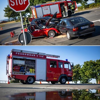 FW Ense: Verkehrsunfall -MANV 1- B516 Bittinger Haarweg