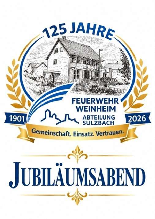 FW Weinheim: 125 Jahre Feuerwehr Weinheim Abteilung Sulzbach: Festakt würdigt Tradition, Einsatzbereitschaft und Gemeinschaft