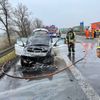 FW Hünxe: Pkw-Brand auf der BAB 3 - Zeitweise langer Rückstau