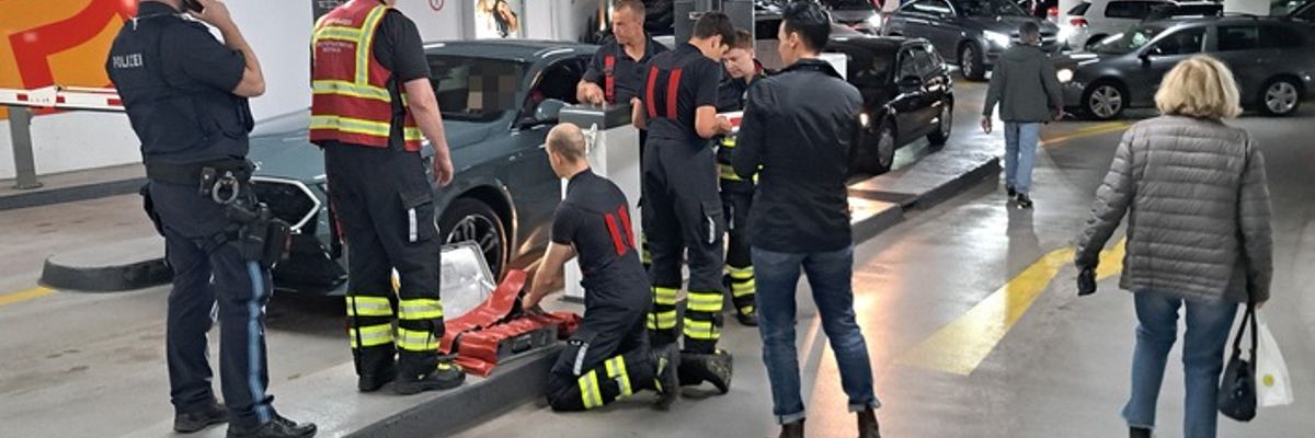 FW-M: In Parkhaus eingeschlossen (Innenstadt)
