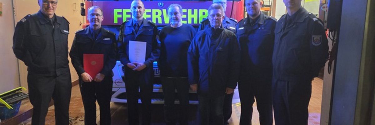 FW Bremerhaven: Jahreshauptversammlung der Freiwilligen Feuerwehr Weddewarden - Ehrung für 60 Jahre Mitgliedschaft