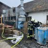 FW Dinslaken: Feuer in Schreinerei