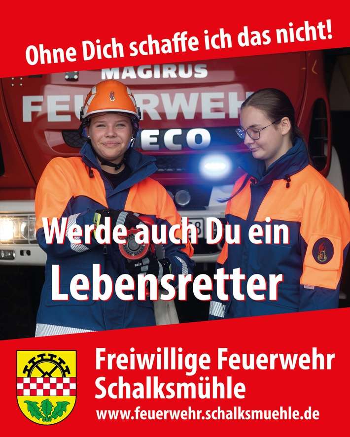 FW Schalksmühle: Kein Aprilscherz: Freiwillige Feuerwehr Schalksmühle sucht neue Mitglieder - Jetzt mitmachen!
