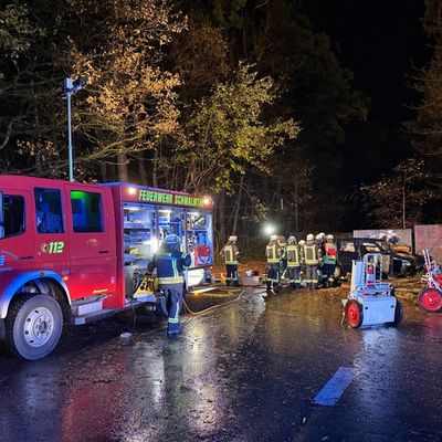 FFW Schwalmtal: Aufwendige Unwetterlage bildet Grundlage für die Jahresabschlussübung der Feuerwehr Schwalmtal