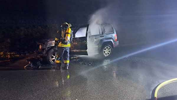 FW Lüchow-Dannenberg: +++ PKW brennt am Elbdeich +++ Insassen blieben unverletzt +++ Ursache unklar +++