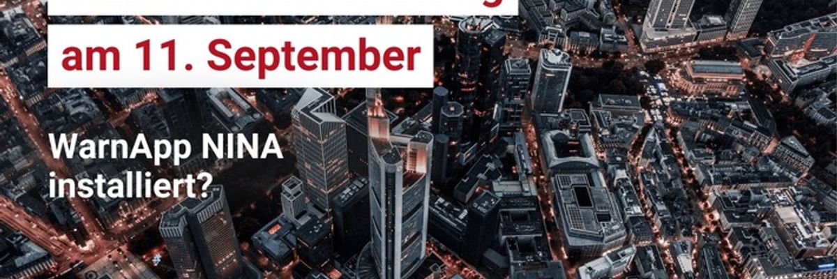 FW-F: Bundesweiter Warntag am 11. September - auch in Frankfurt