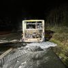 FW-E: Bus brennt auf der BAB 52 - Autobahn zeitweise voll gesperrt