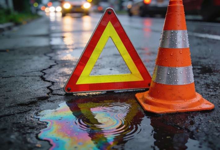 FW-RS: Feuerwehr Remscheid im Einsatz bei mehreren Betriebsmittelspuren im Stadtgebiet