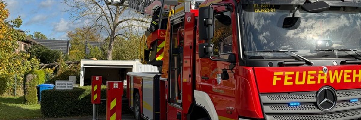 FFW Schwalmtal: Sturmtief Luise sorgt für mehrere Feuerwehreinsätze in Schwalmtal