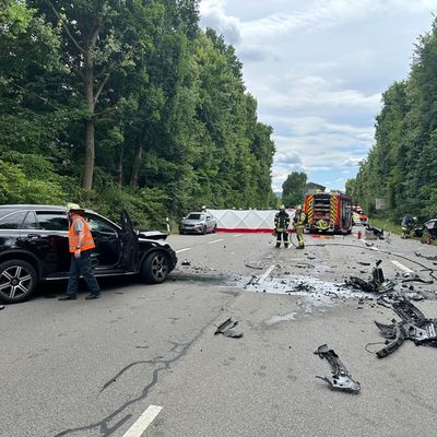 FW Weinheim: Feuerwehr Weinheim im Aufwendiger Feuerwehreinsatz mit technischer Rettung auf der Westtangente