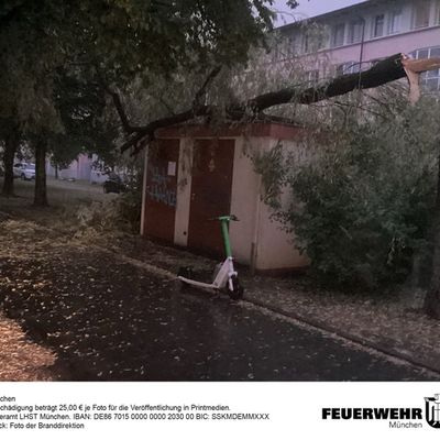 FW-M: Unwetter über München - Bilanz der Feuerwehr (Stadtgebiet)