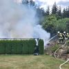 FW VG Westerburg: Hobbywerkstatt wird Raub der Flammen - Feuerwehr verhindert Übergreifen auf Wohnhaus