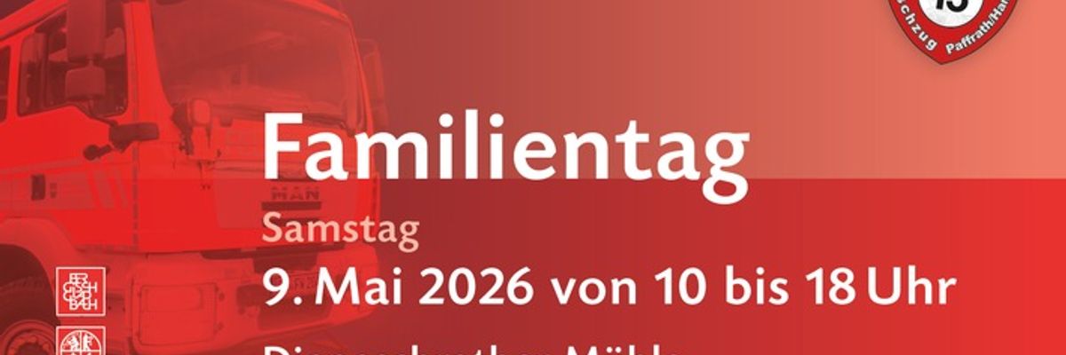 FW-GL: Feuerwehr Bergisch Gladbach lädt zum Familientag an der Diepeschrather Mühle ein
