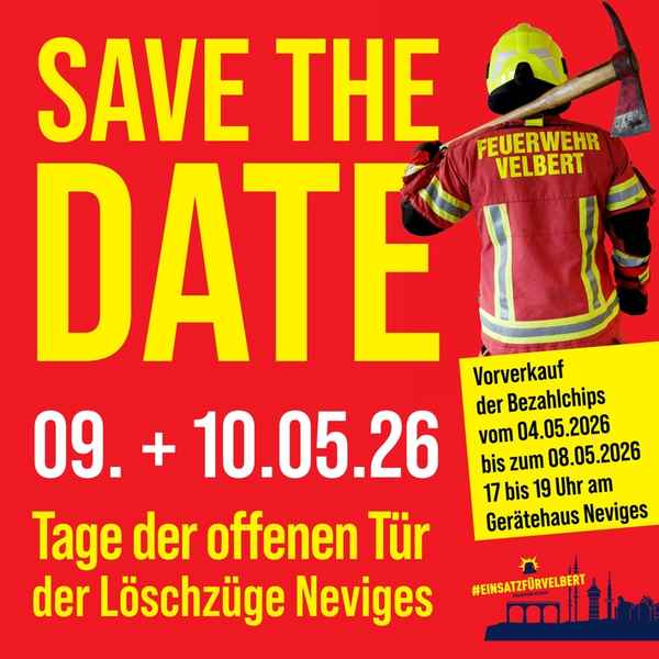 FW-Velbert: Tage der offenen Tür der Löschzüge Neviges - Terminänderung und neue Angebote