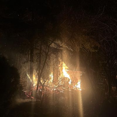 FW-E: Brand einer Gartenlaube am Heilig Abend in Essen-Frintrop - Feuer greift auf umliegendes Gehölz über