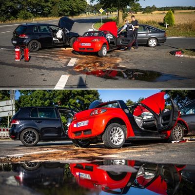 FW Ense: Verkehrsunfall -MANV 1- B516 Bittinger Haarweg