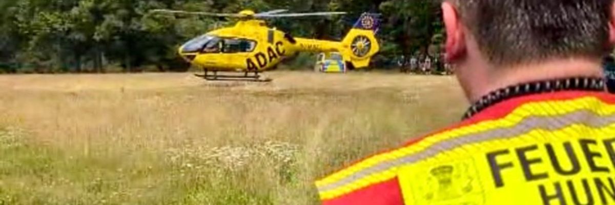 FW-OLL: Person stürzt von Seilschaukel - Aufwendige Rettung aus der Hunte