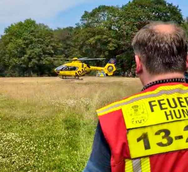 FW-OLL: Person stürzt von Seilschaukel - Aufwendige Rettung aus der Hunte