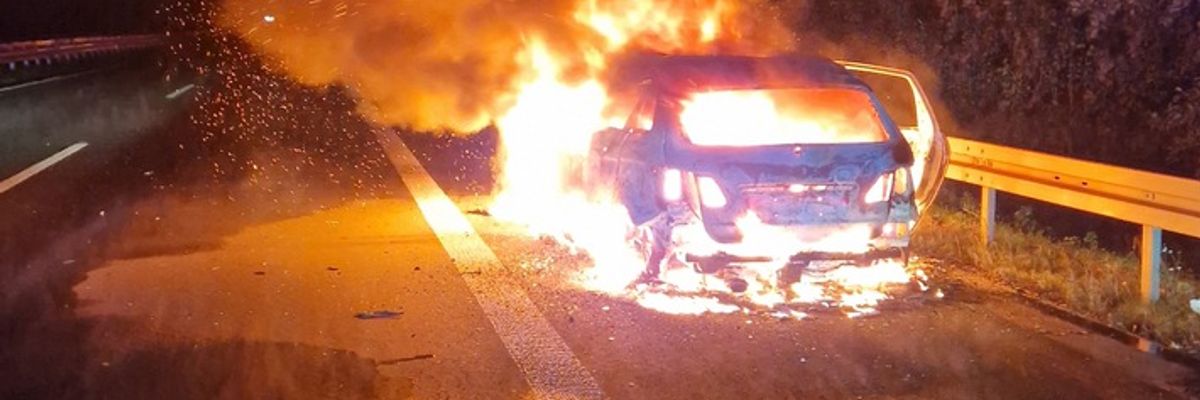 FW-BOT: PKW-Brand auf der A31
