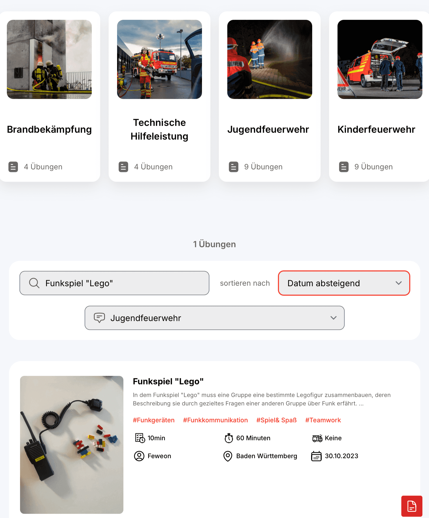 Vorgestellt-Sektion: Sektionsbild