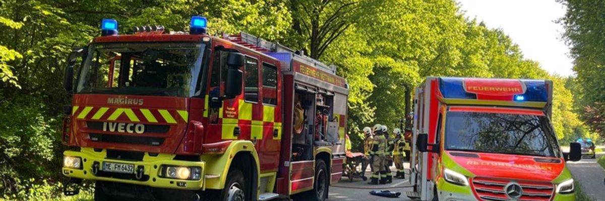 FW Mettmann: Chirurgischer Notfall und schwerer Verkehrsunfall machen zweimaligen Einsatz eines Rettungshubschrauber notwendig