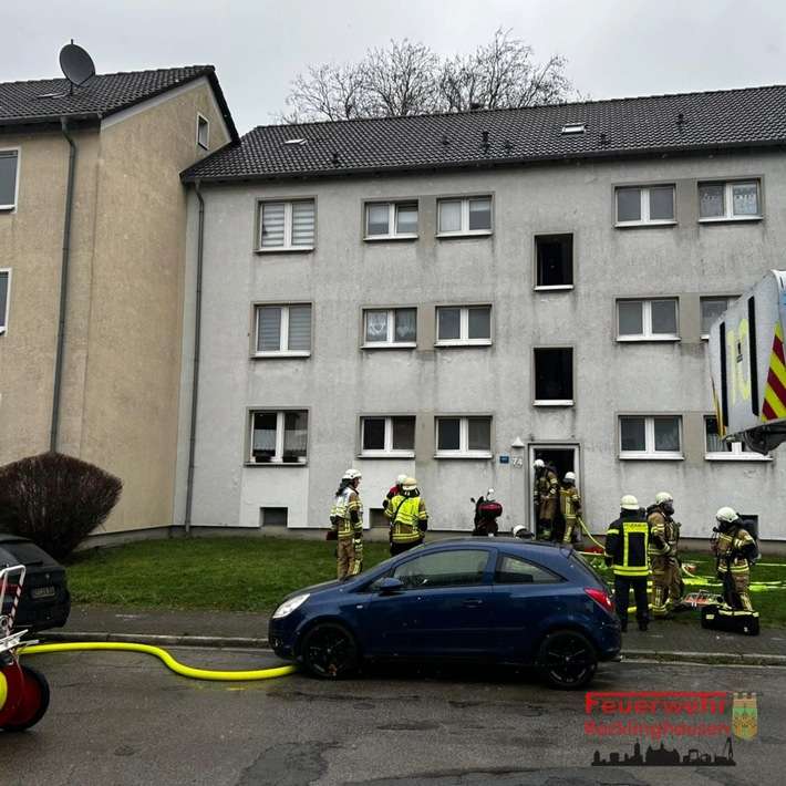 FW-RE: Kellerbrand in Recklinghausen-Süd - keine Verletzten