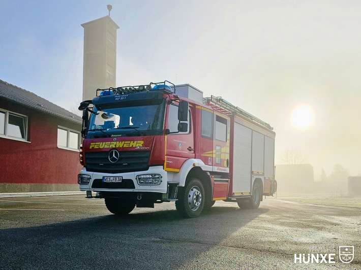 FW Hünxe: Brennendes Gebüsch