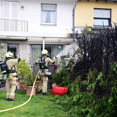 FW Pulheim: Brennende Thuja-Hecke bedroht Wohngebäude